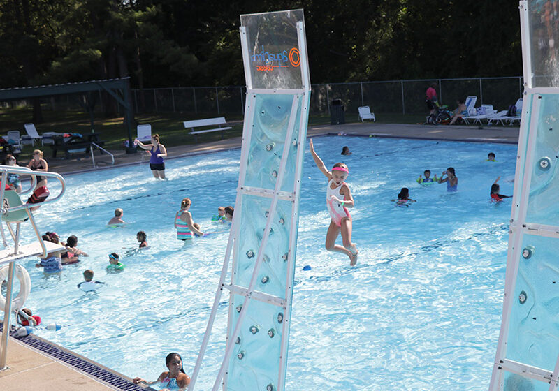Gahanna Pool with Climbing Wall